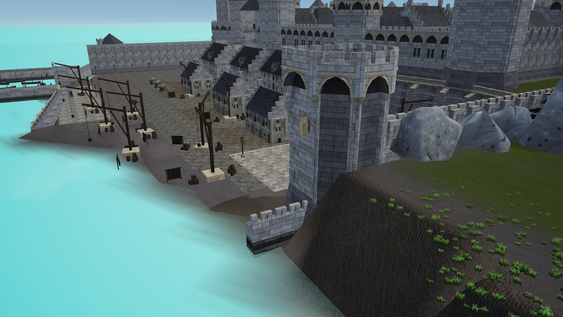 Caerdun's harbour under the Sea Ramparts.