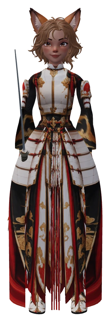 A Rasha Samurai, katana in hand.