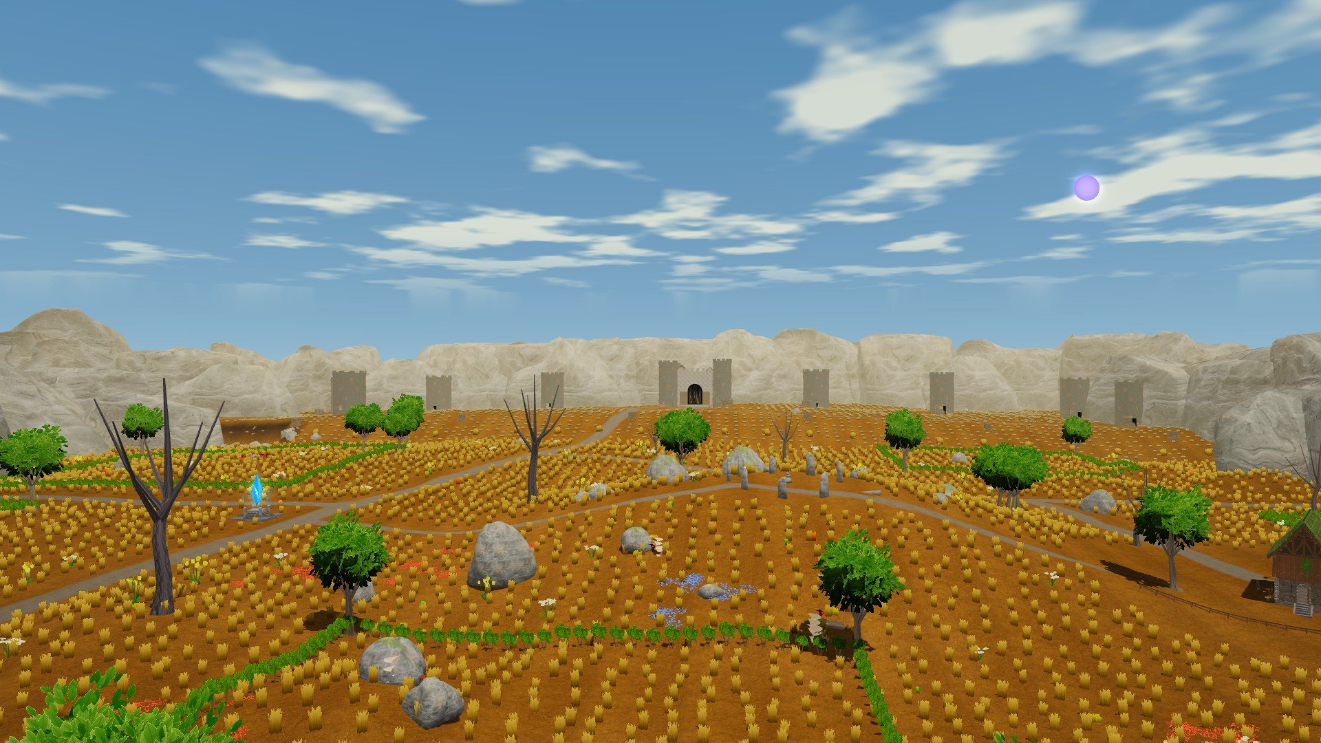 Gold fields under a wide sky.