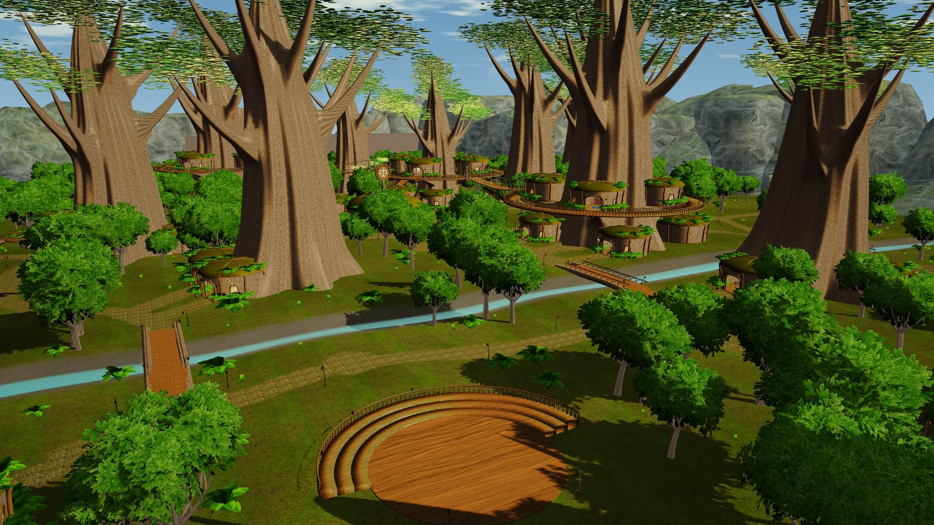 Heartwood, the city grown into giant trees.