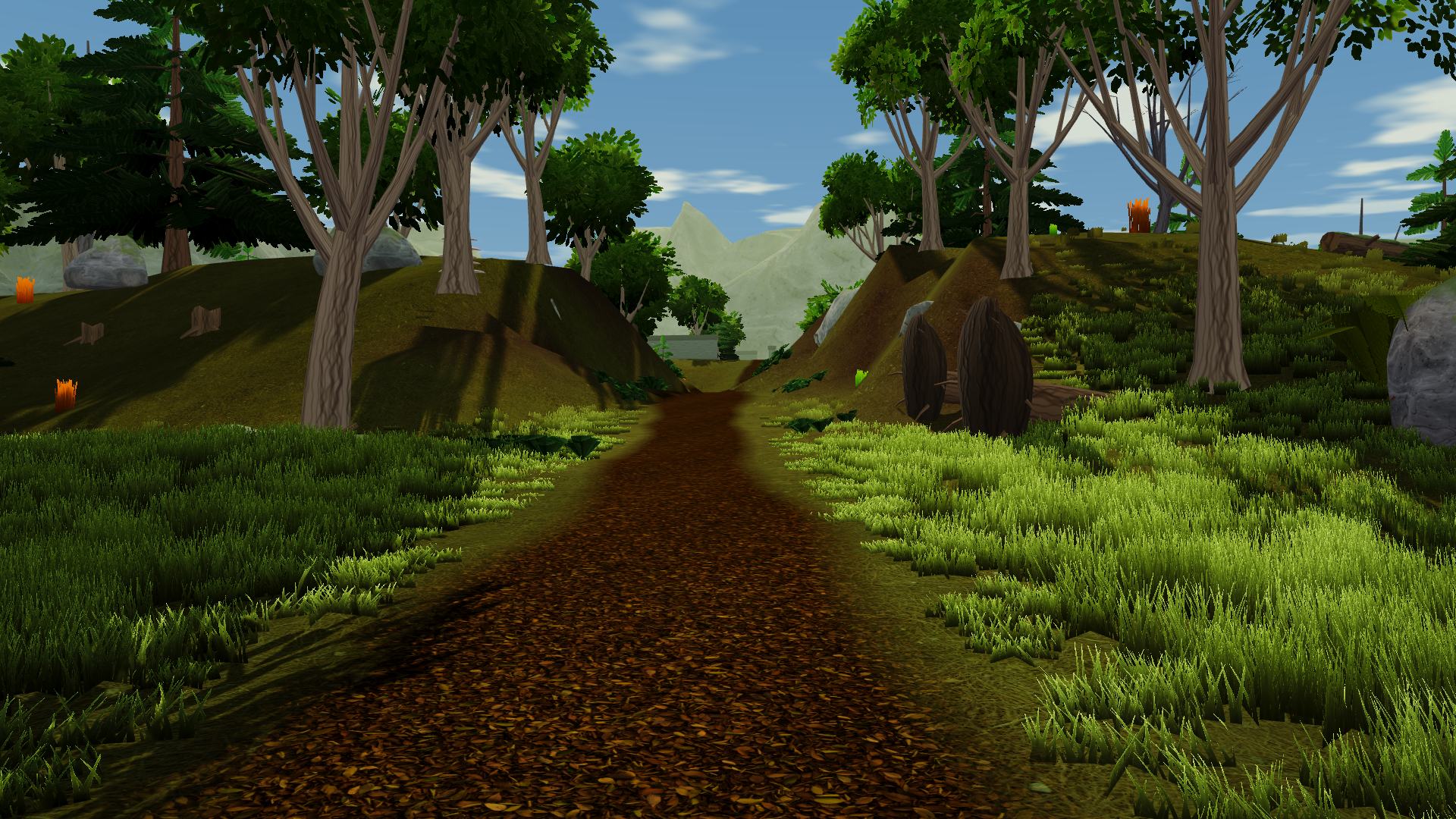 A path into the old royal forest.