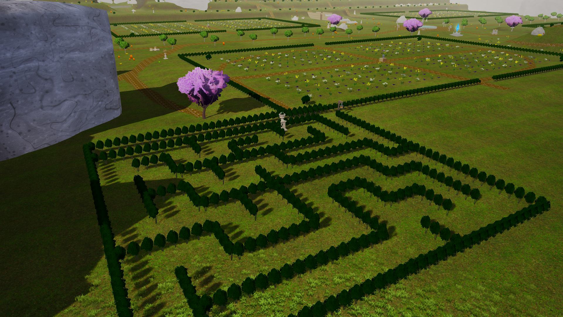 The hedge maze in the King's Gardens.