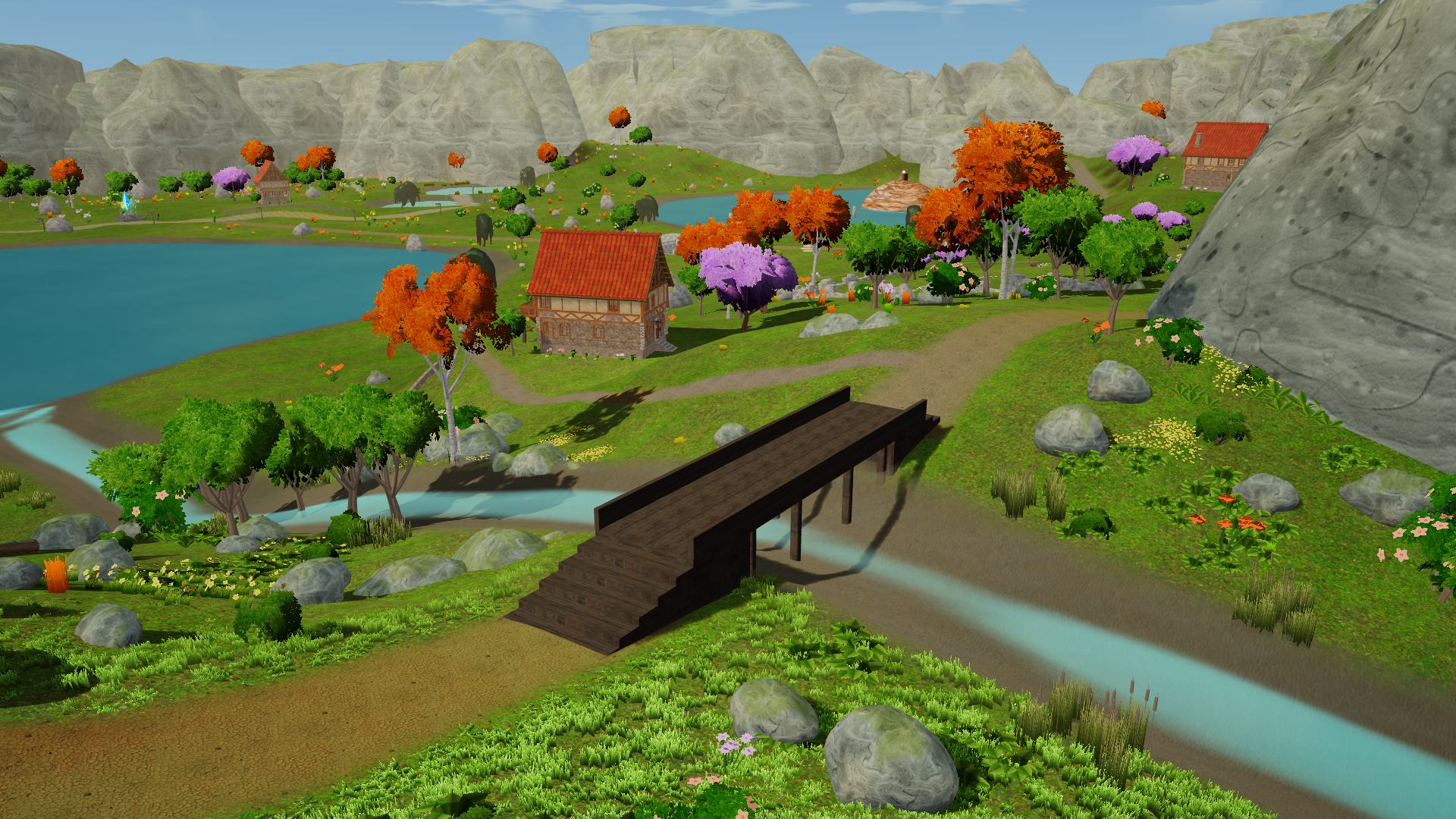 A covered bridge in the Summer Lakes.